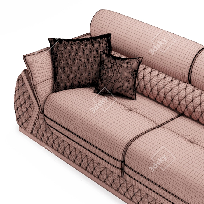 Luxury Triple Diamond Sofa 3D model image 5