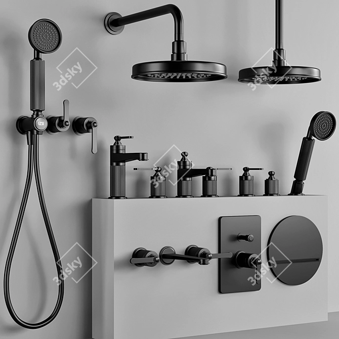 Gessi Venti 20 Bathroom Faucet 3D model image 5