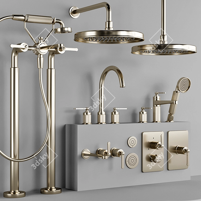 Gessi Venti 20 Bathroom Faucet 3D model image 2