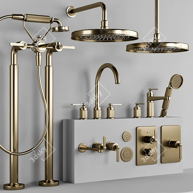 Gessi Venti 20 Bathroom Faucet 3D model image 3