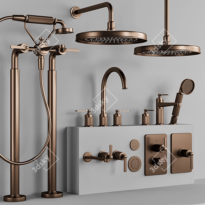 Gessi Venti 20 Bathroom Faucet 3D model image 4