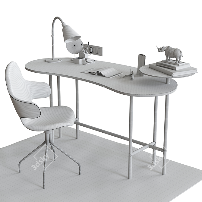 Modern Office Furniture Set 3D model image 6