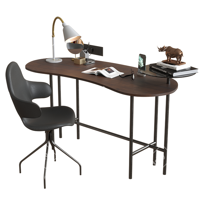 Modern Office Furniture Set 3D model image 7