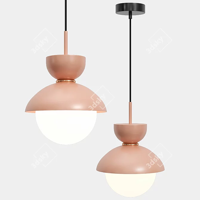 Elegant Savie Pendant 3D model image 1