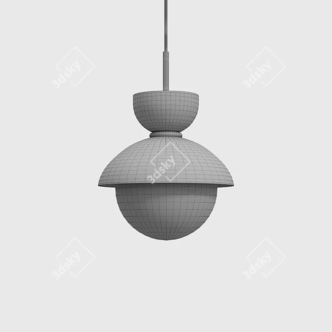 Elegant Savie Pendant 3D model image 2