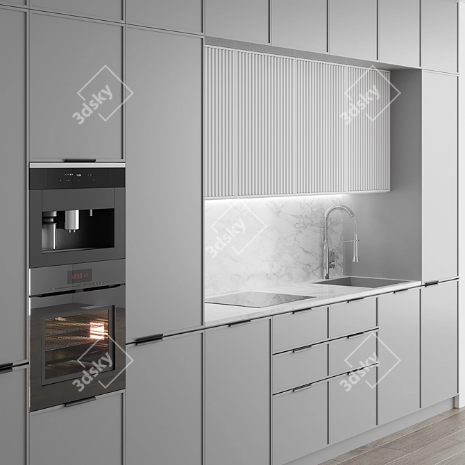 Modern Miele Kitchen Set 3D model image 2