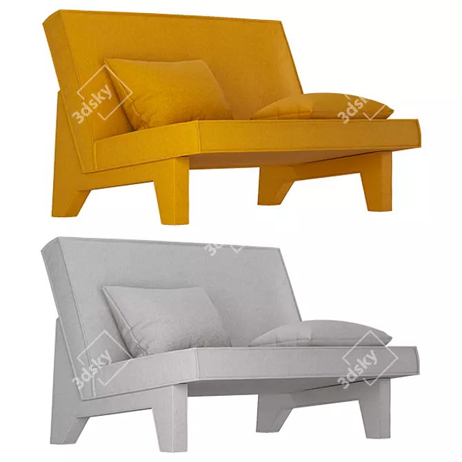 BAM! Compact 2-Seater Sofa 3D model image 2