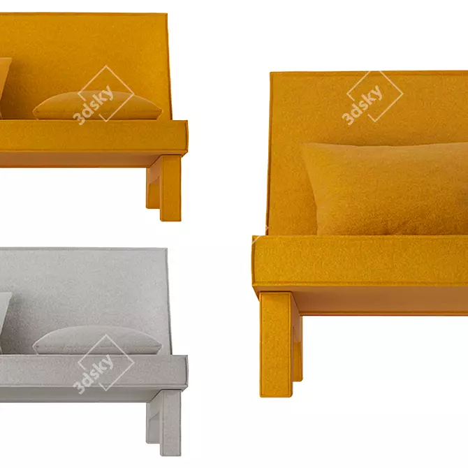 BAM! Compact 2-Seater Sofa 3D model image 3