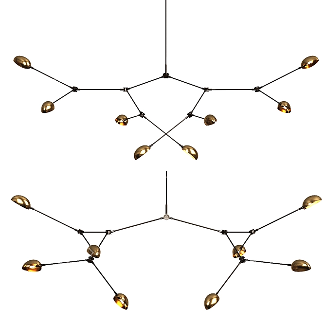 Elegant Message-Inspired Chandelier 3D model image 1