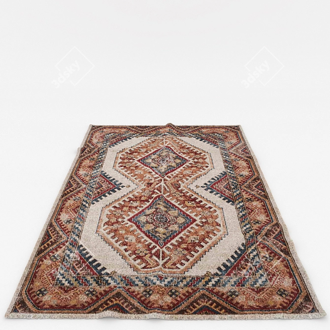 Versatile Set of 6 Designer Rugs 3D model image 6