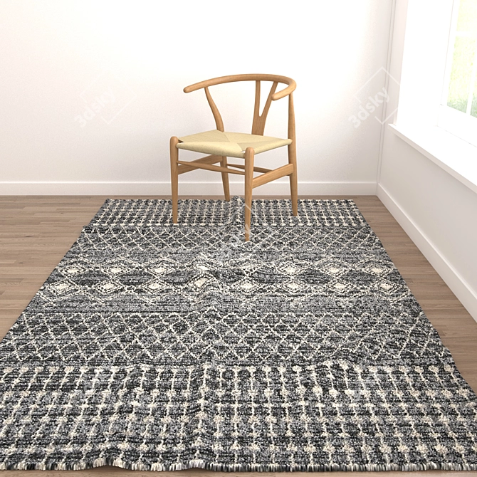 Versatile Set of 8 Rugs with VRayFur & Displacement 3D model image 5