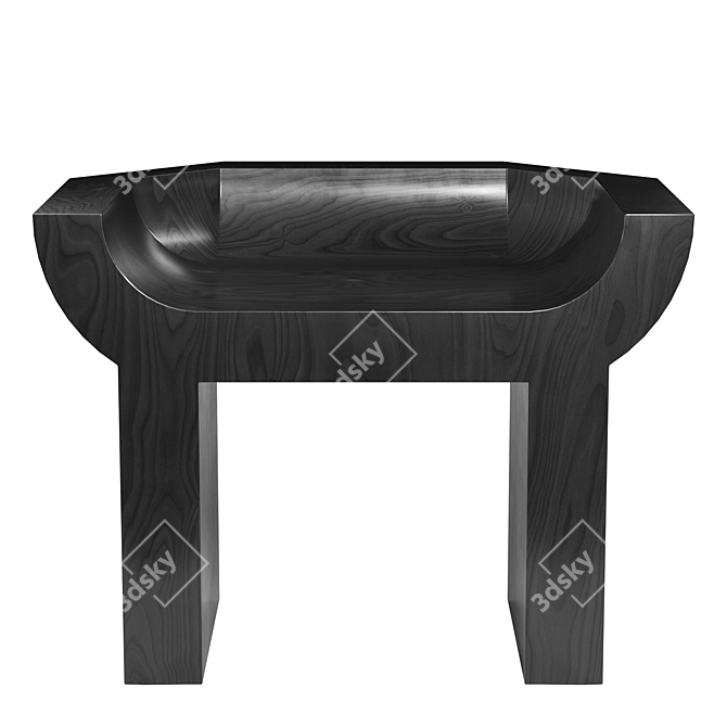 Sleek Rick Owens Curial Chair 3D model image 2