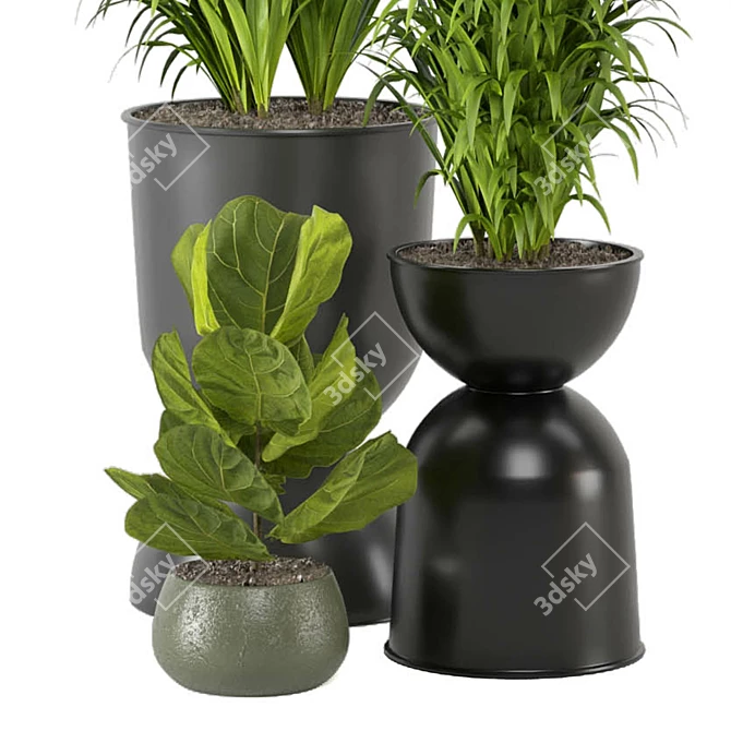 Greenery in Bau Pot: Set 105 3D model image 3