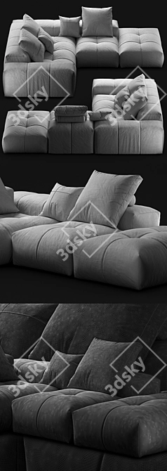 Sleek Pixel Sofa - Italian Design 3D model image 4