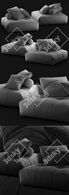 Sleek Pixel Sofa - Italian Design 3D model image 6