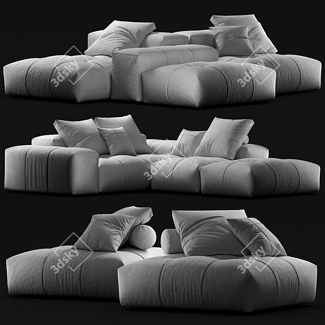 Sleek Pixel Sofa - Italian Design 3D model image 8