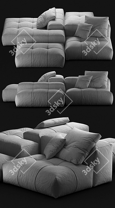 Sleek Pixel Sofa - Italian Design 3D model image 13