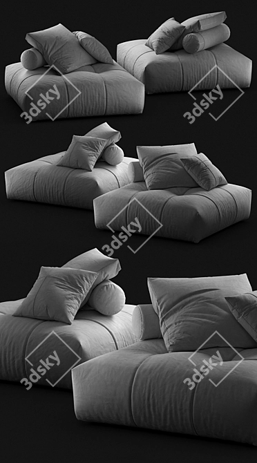 Sleek Pixel Sofa - Italian Design 3D model image 15