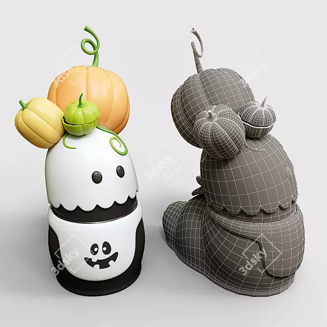 Spooky Wobi Halloween Figurine 3D model image 5