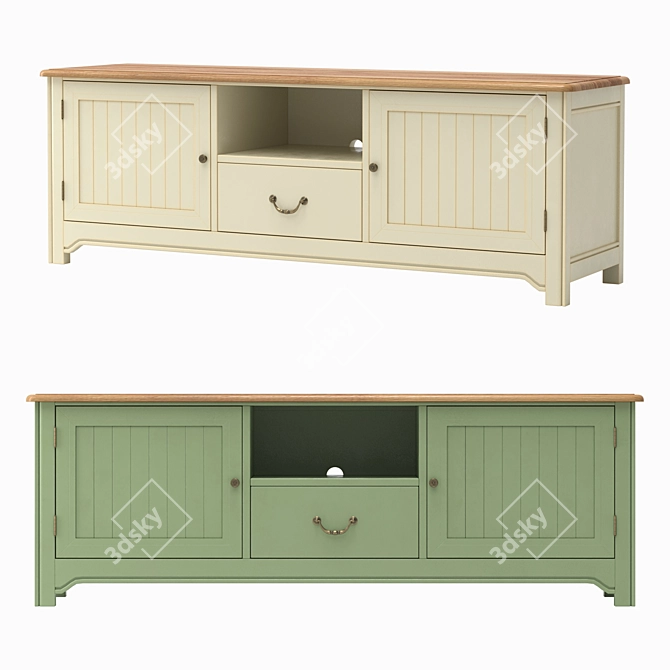 Elegant Olivia TV Console 3D model image 2