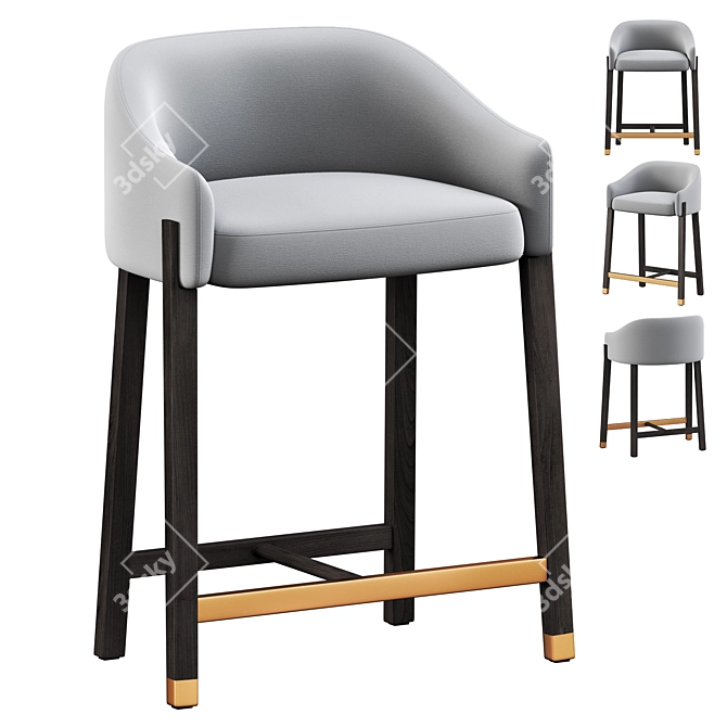 Sleek Blink Counter Stool 3D model image 1