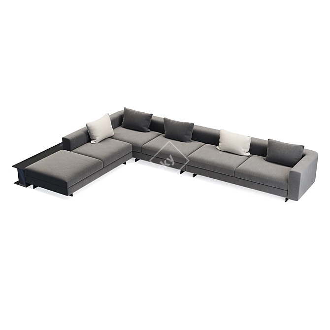 Zanotta Scott Sofa: Contemporary Comfort 3D model image 3