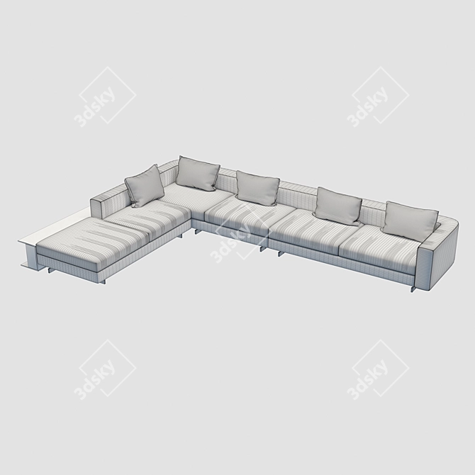 Zanotta Scott Sofa: Contemporary Comfort 3D model image 4