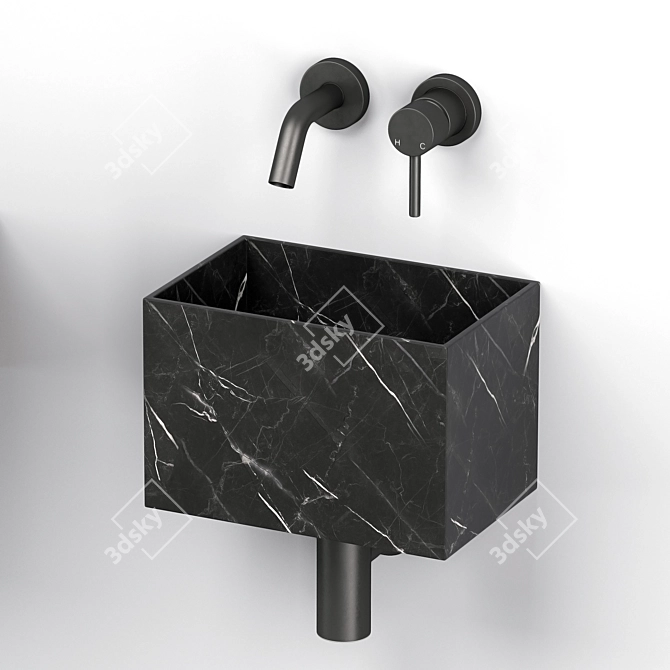 Lusso Luxury Living Bathroom Sinks 3D model image 2