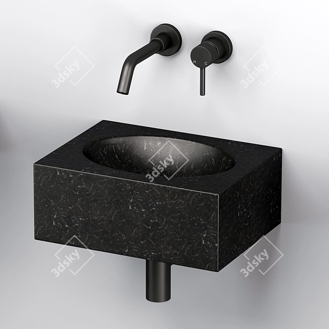 Lusso Luxury Living Bathroom Sinks 3D model image 4