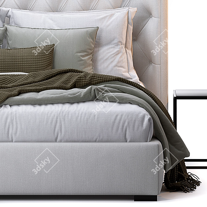 Turman Bed: Sleek & Stylish 3D model image 3