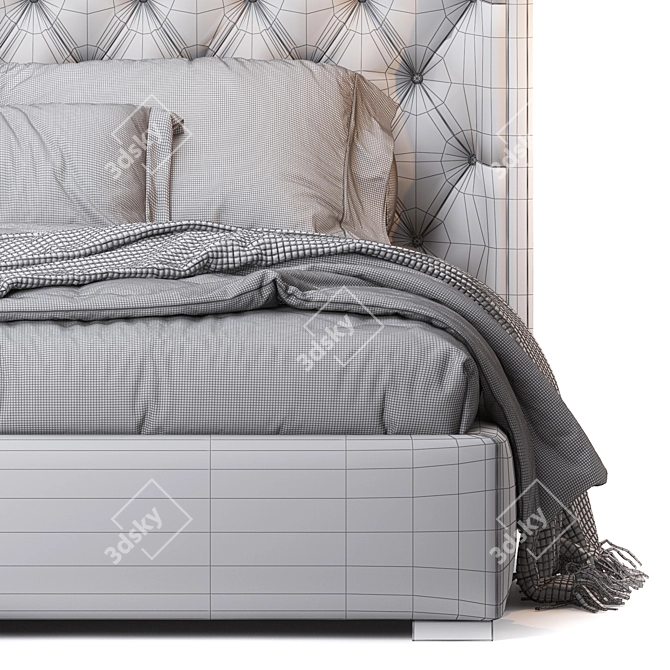 Turman Bed: Sleek & Stylish 3D model image 4