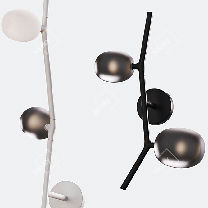 Elegant Ivy Wall Light 3D model image 3