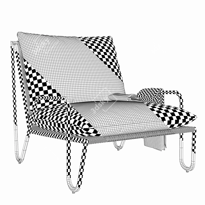 Coastal Comfort Outdoor Chair 3D model image 2