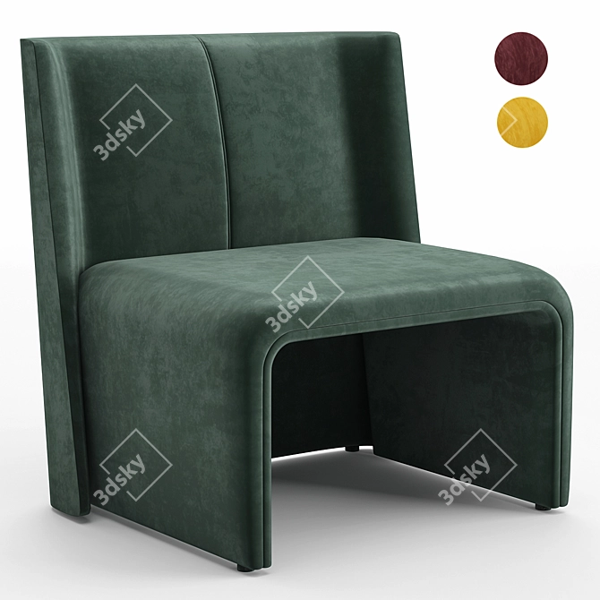 Modern Opulence Legacy Armchair 3D model image 1