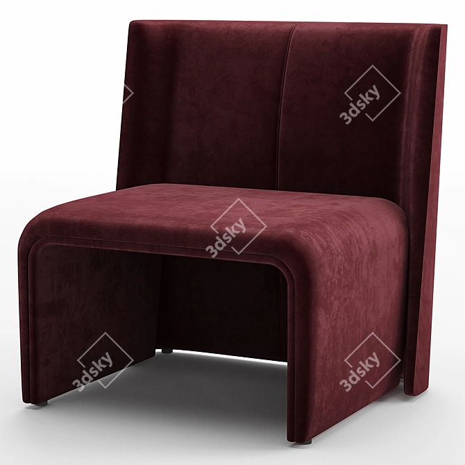 Modern Opulence Legacy Armchair 3D model image 5