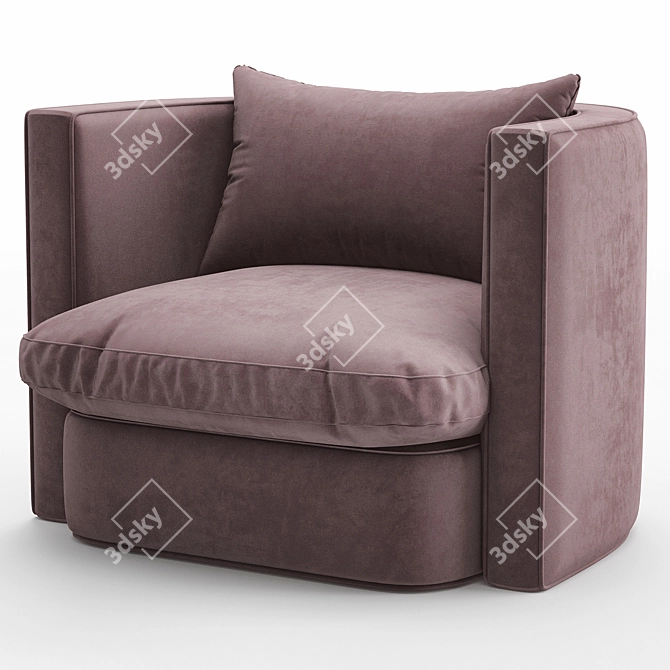 Elegant Jules Armchair 2013 3D model image 4