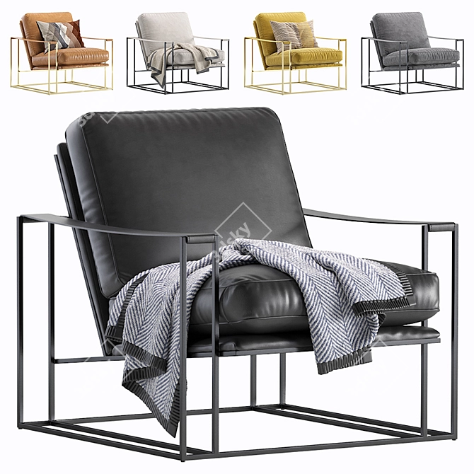 Elegant Coco Republic Occasional Chair 3D model image 1