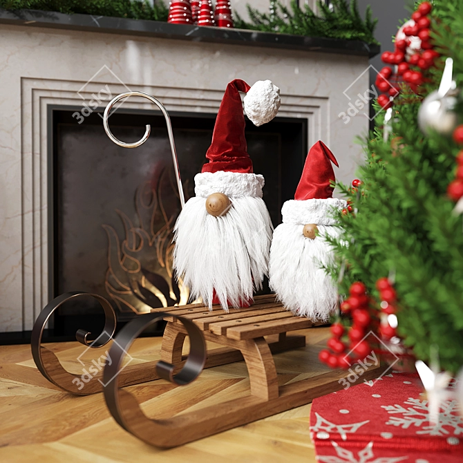 Christmas Tree Decor Set (Corona) 3D model image 2