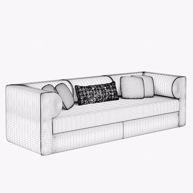 Playful and Comfy: OM Kids Sofa BOSTON 3D model image 3