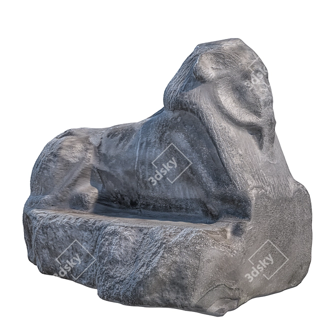 Ancient Egyptian Sculpture: Authentic 3D Model 3D model image 4