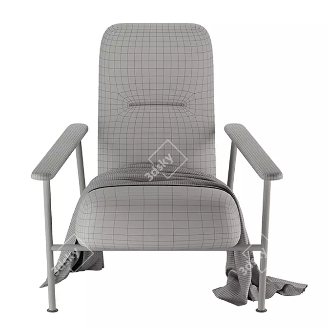 JUMP Easy Chair - Stylish Oiled Oak 3D model image 3