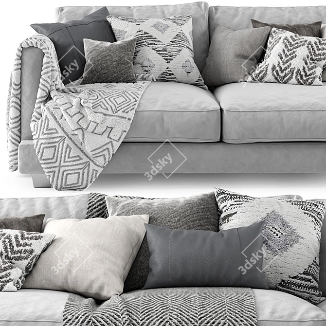 Modern Comfort: Sits Colorado Corner Sofa 3D model image 3