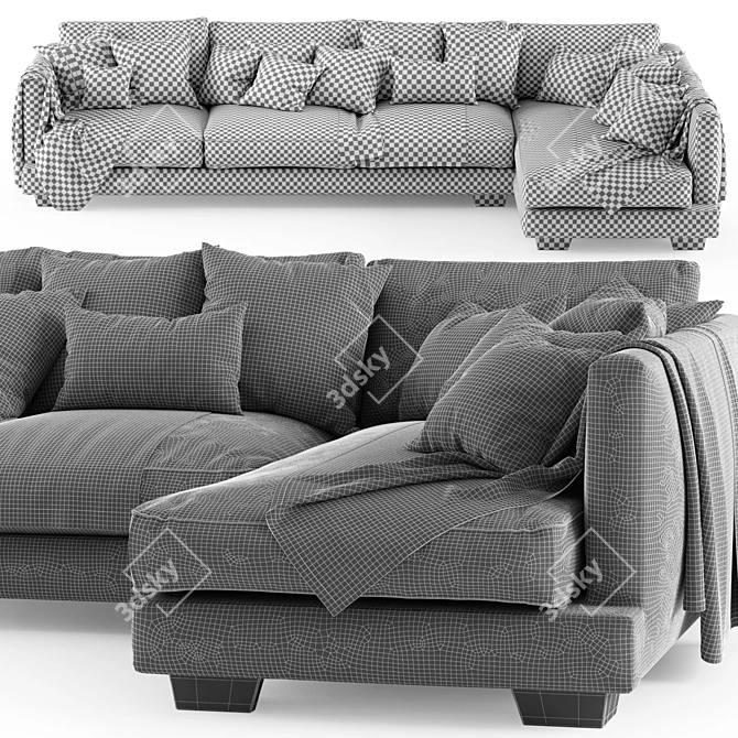 Modern Comfort: Sits Colorado Corner Sofa 3D model image 5