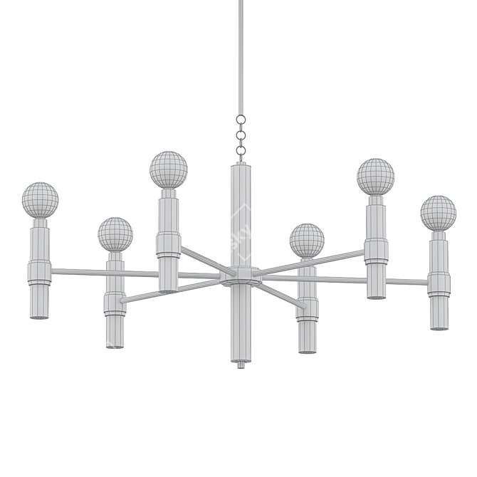 Stylish Ferguson Chandelier 3D model image 2