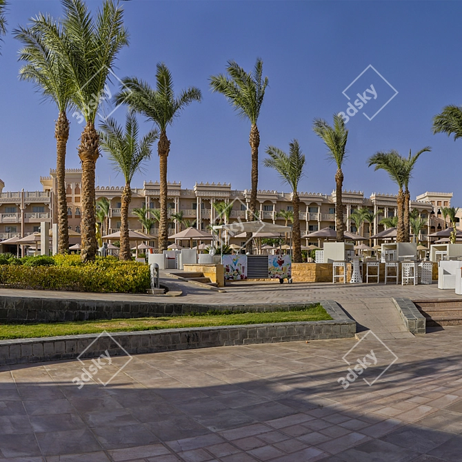 Egyptian Daytime HDRI: House with Pool 3D model image 4