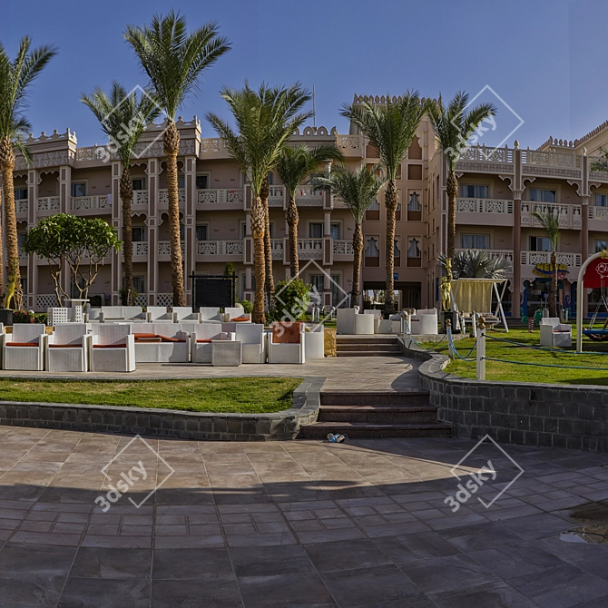 Egyptian Daytime HDRI: House with Pool 3D model image 6