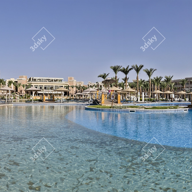 Title: Egyptian Poolside HDRI 3D model image 4