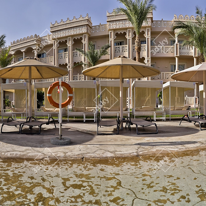 Title: Egyptian Poolside HDRI 3D model image 5