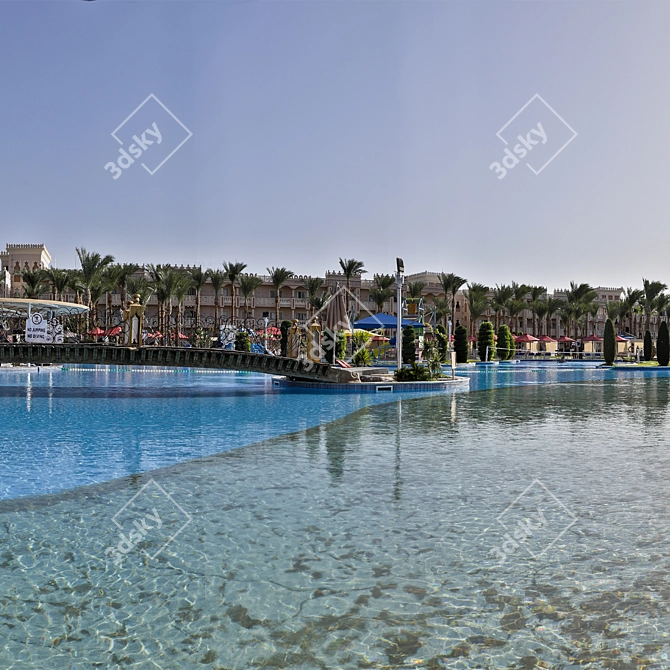 Title: Egyptian Poolside HDRI 3D model image 6