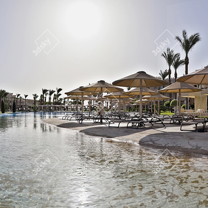 Title: Egyptian Poolside HDRI 3D model image 7